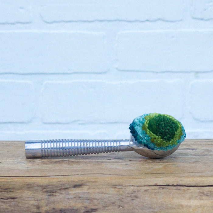 Vintage Striped Ice Cream Scoop | Green + Blue