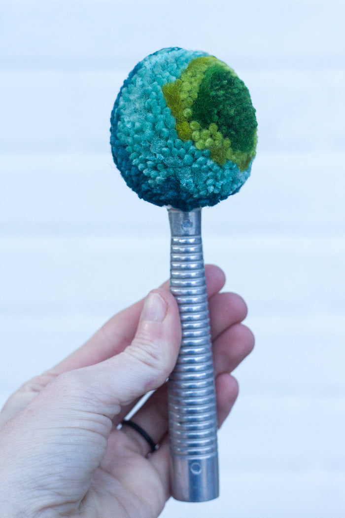 Vintage Striped Ice Cream Scoop | Green + Blue