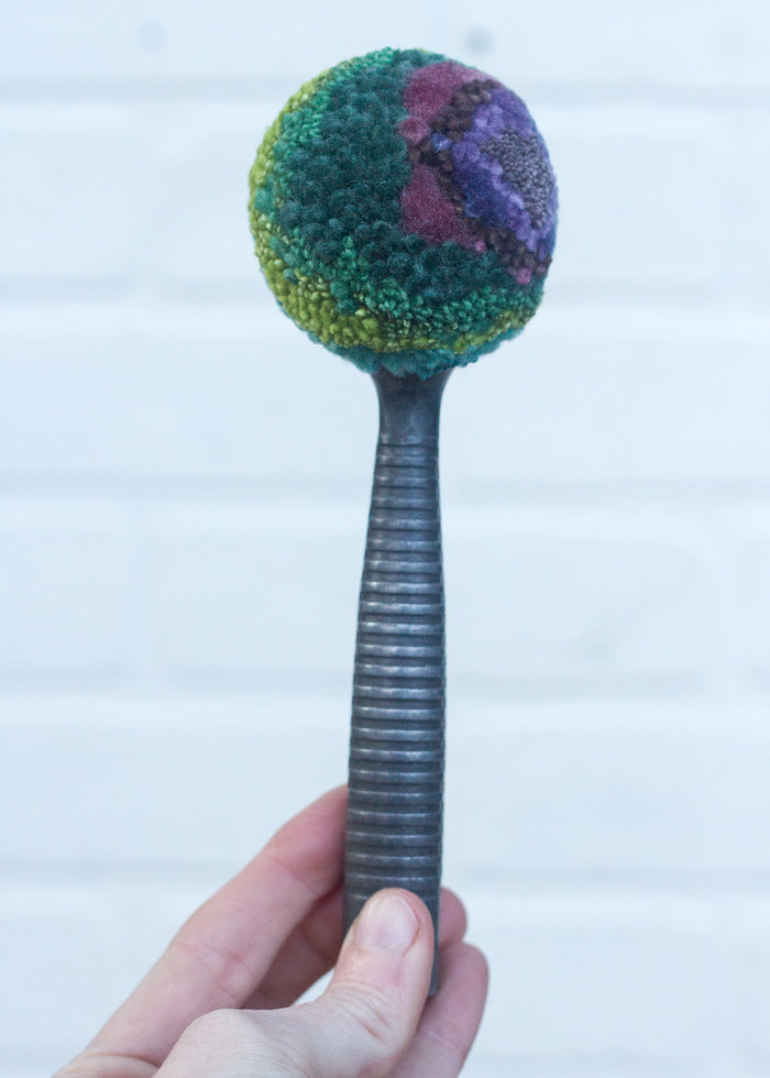 Vintage Striped Ice Cream Scoop | Purple + Green