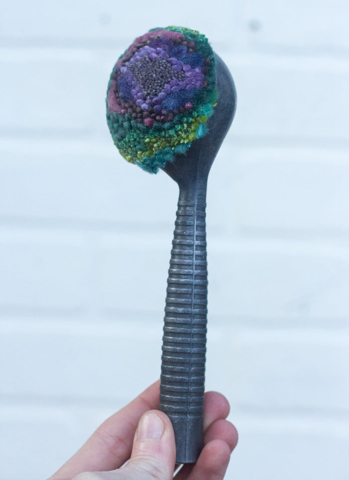 Vintage Striped Ice Cream Scoop | Purple + Green