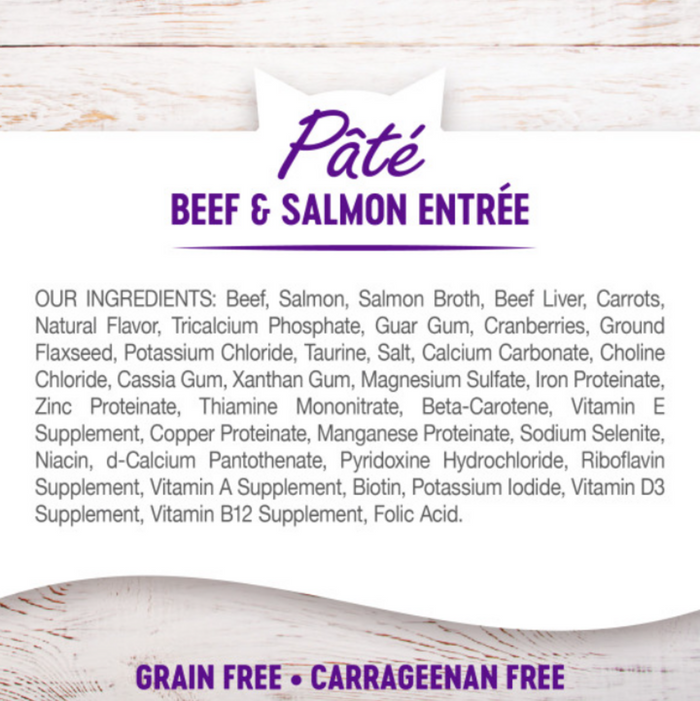 Wellness Complete Health Grain Free Natural Beef and Salmon Recipe Canned Cat Food