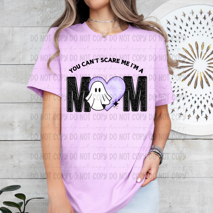 You Can't Scare Me Ghost Heart Purple - PNG